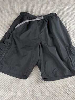 Nike Acg Cargo Shorts Large Men’s belted Hiking Outdoors Black Baggy